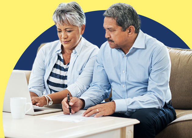Couple Looking at an iPad